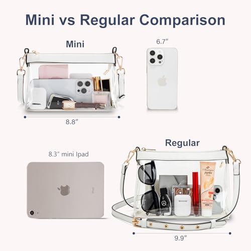 Image of Wuflyover Clear Bag for Stadium Events, Clear Purse for Women