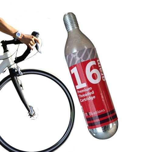 yakermur Cartucho de neumático de bicicleta | Cartucho de repuesto de neumáticos de aire de 16 g - Botella de inflado de bomba de bicicleta roscada para carreras, mantenimiento diario, ciclismo de