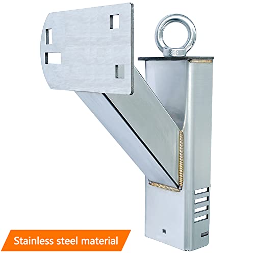 Su Ying Stake Pocket Spare Tire Carrier Mount, Stainless Steel Material Spare Tire Carrier, Fits Most 4 & 5 & 6 Lugs Wheels On 4", 4.25''，4.5'', 4.75'', 5" Or 5.5" Boat Trailer Spare Tire Mount #TOP1