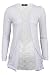 My1stWish Womens 78S Floral Lace Back Ladies Long Boyfriend Summer Cardigan Size 4/6 White
