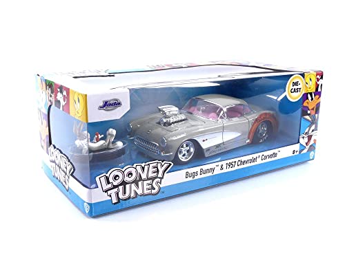 Jada Looney Tunes 1:24 1957 Chevrolet Corvette Die-cast Car & 2.75" Bugs Bunny Figure, Toys for Kids and Adults by Jada - Image 6