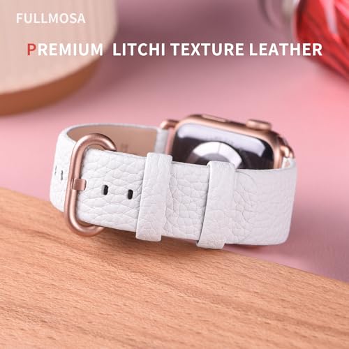 Image of Fullmosa Leather Band Compatible with Apple Watch Band 42mm 44mm 45mm 46mm 49mm, Genuine Leather Replacement Strap for iWatch Ultra3 /2 /1 SE3 /2 /1 Series 11 10 9 8 7 6 SE 5 4 3