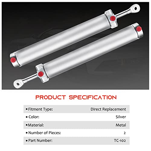 Image of A-Premium Convertible Top Hydraulic Cylinders Lift Arms Compatible with Buick Skylark 1968-1972, Special 1968-1969 & Chevrolet Chevelle 1968-1972 & Oldsmobile 442 1968-1971, Convertible, 2PCS