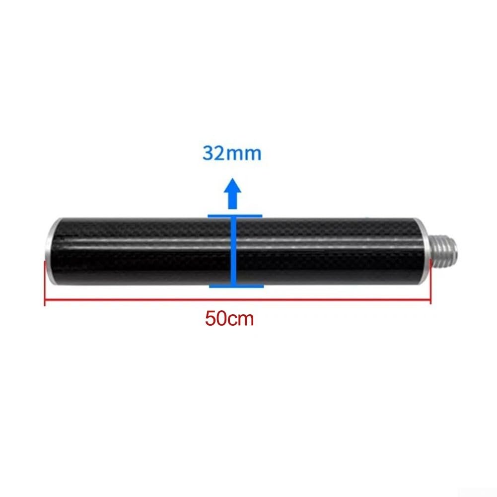 Mât de mesure d'arpentage en fibre de carbone de 32 mm de diamètre avec filetage ANSI standard 5/8 x 11, convient pour des tiges GPS de plusieurs longueurs de 10 à 50 cm (50 cm)