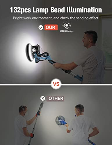 image for Handife Drywall Sander 800W 7A Drywall Sander with Vacuum Auto Dust Co