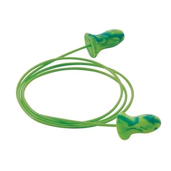 Moldex 6632 Meteors Foam Corded Earplug, Small, Green Pack of 100