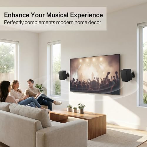 Speaker Wall Bracket for Samsung SWA-9250S/9500S/9200S/9100S/9000S/8500S Wireless Rear Speaker kit - Adjustable Tilt & Swivel for Samsung Rear Speaker Mount，Heavy Duty Metal Bracket Up to 22Lbs, Pair by Aiweiwa - Used condition - Image 6