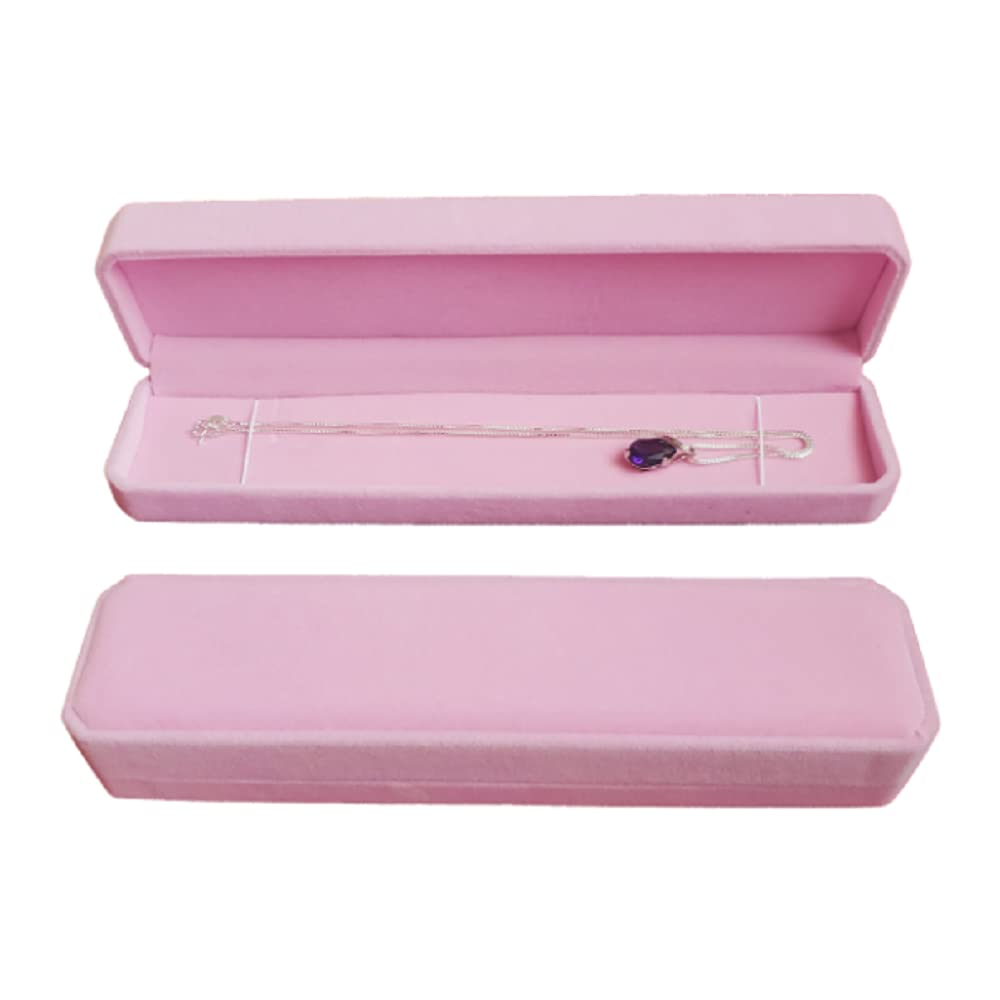 MWTSYSQ Velvet Jewelry Gift Box Storage Bracelet Pendant Necklace (Black)