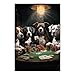 5D Diamond Painting Kits for Adult, Playing Poker Dogs Diamond Art Kits for Beginners Fun DIY Crafts Round Diamond Art Canvas Home Wall Decor 8