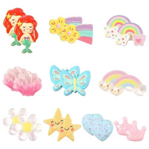 Deepton 10 Paar Klipp Ohrringe Kinder Mädchen, Ohrclips...