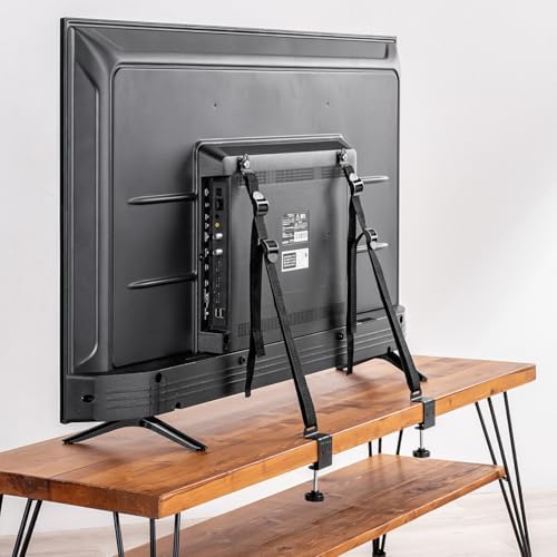 （07:00時点） サンワダイレクト テレビ 転倒防止ベルト VESA取付 2本ベルト クランプ式 【粘着/穴開け不要】壁固定対応 100-PL036