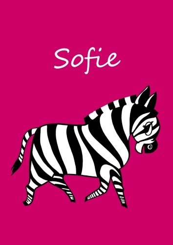 Malbuch / Notizbuch / Tagebuch - Sofie: DIN A4 - blanko - Zebra