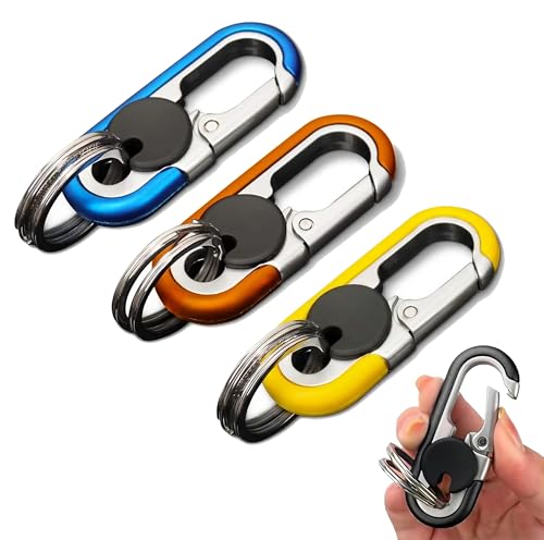 Image of CHRIS GOOD Men's Car Key Chain 2pcs, Personalized Creative Stainless Steel Car Keychain for Men