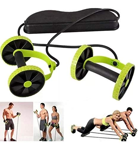 Kit musculação fitness completo academia em casa revoflex elastico roda abdominal extensor para braç