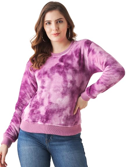 Image of Modeve Self Design Round Neck Casual Women Sweater||Winterwear||