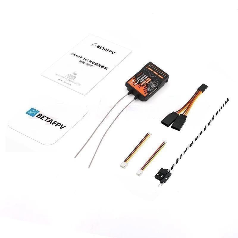 SPARKHOBBY BETA FPV SuperP 14CH PWM Diversity Receiver ELRS 2.4Ghz/915MHz with Dual Antenna Dual Reception for RC Aircraft Cars Boats Drones (SuperP ELRS 2.4G)