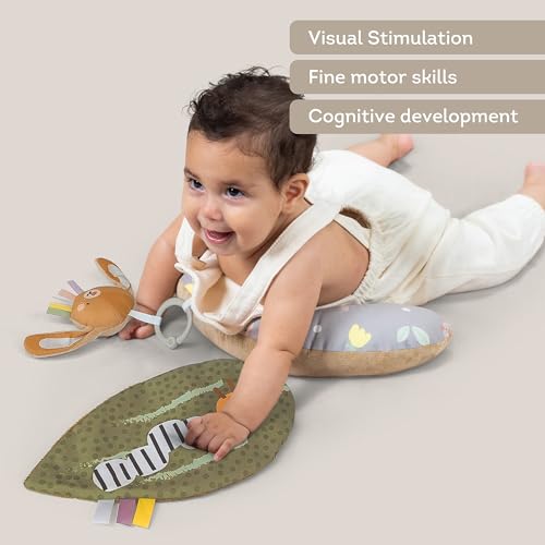 Image of Taf Toys Tummy Time Training Set, Development Support Toy 0-3 Months,Rattle Bunny, Crinckle Leaf Toys Development, Newborn Development Ergonomic Tummy time Toy Baby Toys 0-6 Months Sensory Toys