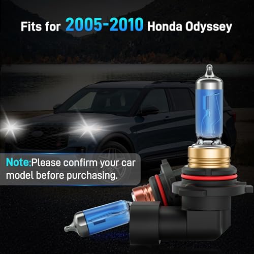 Image of XFLHEHD Fits for 2005-2010 Honda Odyssey Halogen Headlight Bulbs Combo, Ultra Bright 5000K White High Low Beam Headlight Bulbs, Plug and Play, 4 Pack