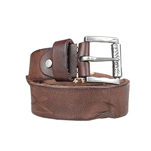 Original Belt for Men Buckle Full Grain Leather Belt for Jeans Wide Strap (Color : 120cm) (110cm)2