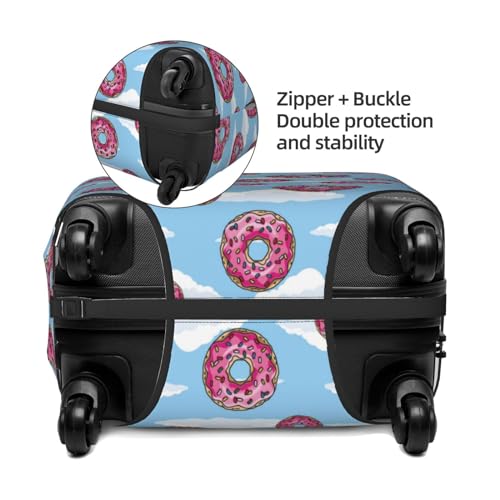 Donut Clouds Print Luggage Cover Protector Anti-Scratch Washable Fits 18-32 Inch Luggage-Large4