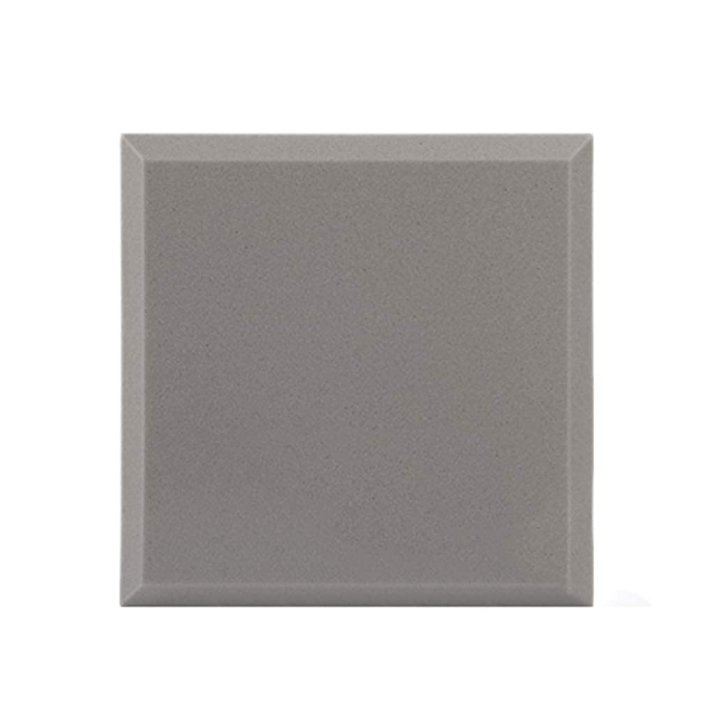 10 sztuk paneli akustycznych, Home Wall Indoor samoprzylepne dźwiękochłonne bawełniane piankowe panele akustyczne wielofunkcyjne dźwiękochłonne, czarne,Szary