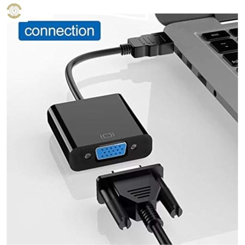 Image of HDMI to VGA Adapter with Full HD 1080p HDTV Desktop, Laptop, PC, Monitor, Projector, HDTV (HIGH QULITY HDMI to VGA)