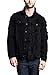 Victorious Men's Casual Distressed Denim Jean Jacket DK100 - Jet Black - Large