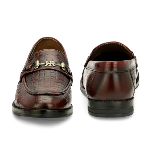 Image of Inklenzo Men's Premium Leather Loafers Soft Cushioned Slip-On Formal Shoes Loafers for Men