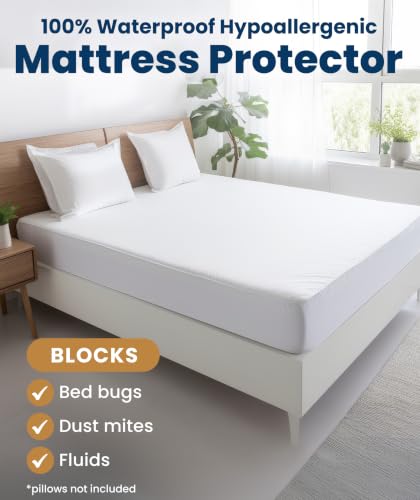 Everlasting Comfort Premium Full Size Mattress Protector - Waterproof & Breathable, Noiseless Design, Washable Cover, 18" Deep Pocket, Stain Resistant Cover for Sleep Hygiene - image 2