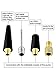 Flammi Bike Tire Valve Adapter Ball Pump Needle Balloon Nozzle Inflation Kit, Inflator Adapter Air Pump Accessories for Standard Pump or Air Compressor (4PCS Needle Nozzle Adapter Set)