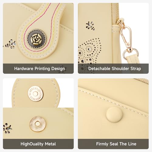 Image of KITEVIUN Small Crossbody Bags for Women, Lightweight Mini Cute Cell Phone Purse for Women with Tassel Shining Butterfly