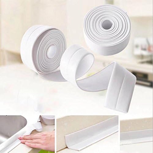 Waymeduo Sealant Roll Waterproof Sealing Strip Wall Sealing Strip Mildew Proof Strip PVC Corner Caulk Tape Wall Trimmer Protection Kitchen Sink Bathtub Shower Crack Cover