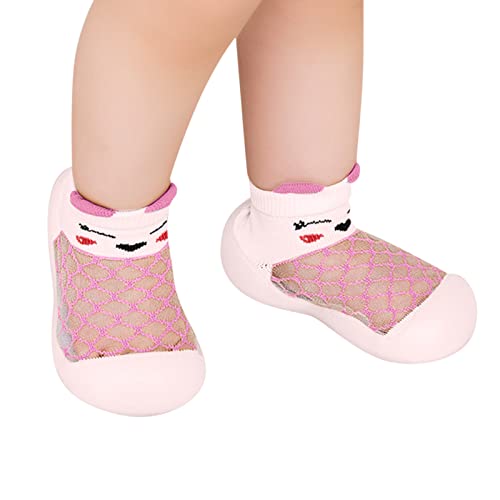 Girls Zip High Top Sneakers Infant Boys Girls Animal Prints Cartoon Socks Shoes Toddler Breathable (Purple, 6-12 Months)3