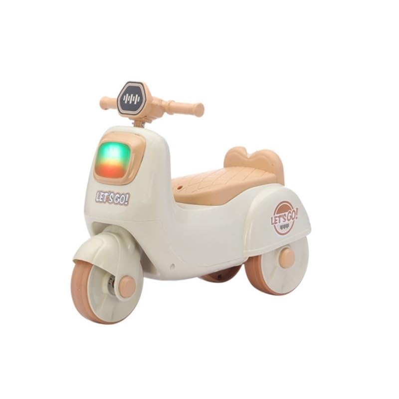 Samochód na biegunach, Wiggle Car Mobilna zabawka motocykl ze światłami Muzyka dla dzieci Cartoon Dopasowane kolorystycznie dziecięca huśtawka Card(Wei�)
