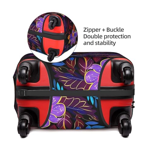 Colorful Flower Butterfly Luggage Cover Washable Suitcase Cover Anti-Scratch Luggage Protector Covers Elastic Luggage Identify for Suitcase S fits 18-21 Inch Luggage4
