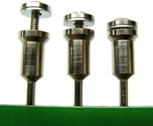 6 Mandrels Miniature Rotary Arbor Disc and Wheel Holder 1/8" Screw Head and Shank by JTS