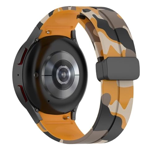Image of Prolet Soft Silicone Strap with Folding Magnetic Lock Compatible with Galaxy Watch 5 Pro /Galaxy Watch 6 /5 /4 40mm 44mm / Galaxy Watch 4 Classic 46mm|Adjustable Silicon Strap