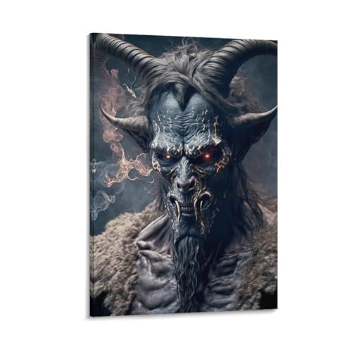 Diable de chèvre tableaux muraux sur toile rustique de 30x45cm - 5