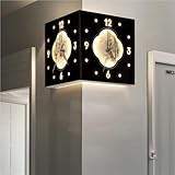 METTEOR Orologio da Parete angolare Creativo bifacciale - Decorazione Digitale Moderna con Alimentazione a Spina per Soggiorno, Ufficio e corridoio (Nero 10 Pollici)