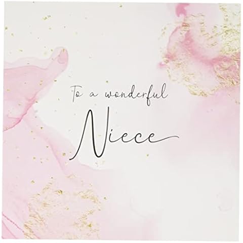 Wuzci Wonderful Niece Birthday Greeting Card, Multicolour, 150 x 150 mm Cover
