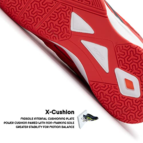 Image of Hundred XOOM Non-Marking Cushion Badminton Shoe (White /Black, 4UK)