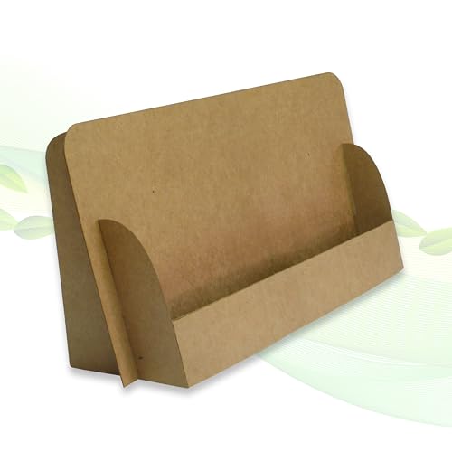 thefoldstands 5 soportes plegables para folletos 'Nature-Eco Design' para folletos DIN largo/A5, 10,5 x 21 cm, horizontal, de cartón reciclado, montaje rápido, uso a corto y medio plazo