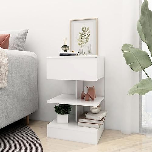 Table de chevet avec compartiments petit meuble de rangement - 5