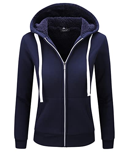 Image of SWISSWELL Hoodies for Women Winter Fleece Sweatshirt - Full Zip Up Thick Sherpa Lined Hooded Jacket