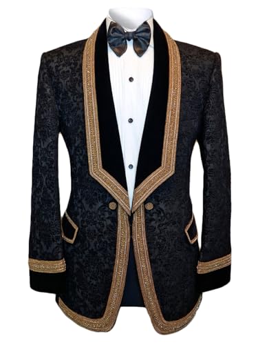 2 Piece Men's Tuxedo Slim Black Suits One Button Blazers Jacket Pants Sets for Prom,Party,Wedding,Dinner