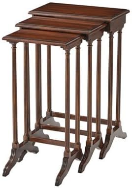 5000-014 Mahogany 3 Part Nesting Stack Tables ~ New