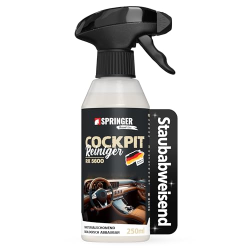 SPRINGER RX5600 - - Cockpit-Reiniger 250 ml - - Made in Germany - - Versiegelt & schützt - - Innenraumreiniger antistatisch & staubabweisend - - Auto Kunststoff-Reiniger schadstofffrei