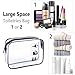 TREALDATE TSA Approved Toiletry Bag 3Pcs - 3 Pack Clear Travel Bags for Toiletries, Carry on Airport Airline Compliant Bag,Makeup Bags Clear Toiletry bags Quart Size Travel Bag,Black