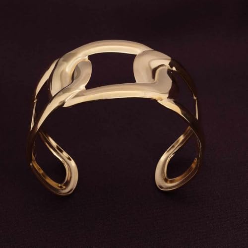 Image of PALMONAS Link Hoops Cuff Bracelet for Women - Gift for Girls & Women | Waterproof & Anti-Tarnish Bracelet