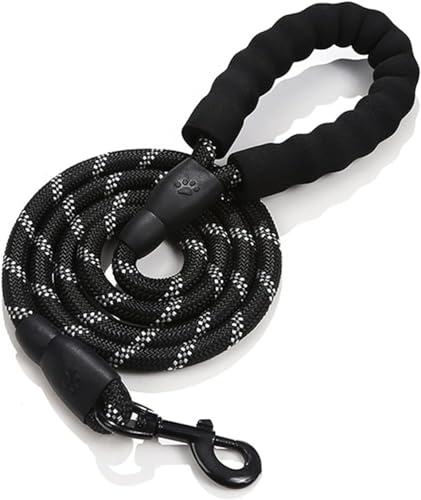 Reflective Heavy Duty Dog Leash for Small, Medium, and Large Breed Dogs, Comfortable Handle, 4/5/6 FT